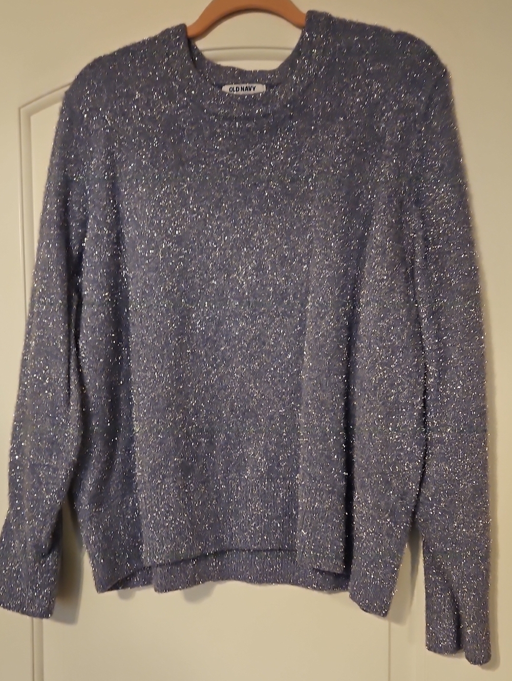 Old Navy Sparkle Crewneck Sweater - Light Blue